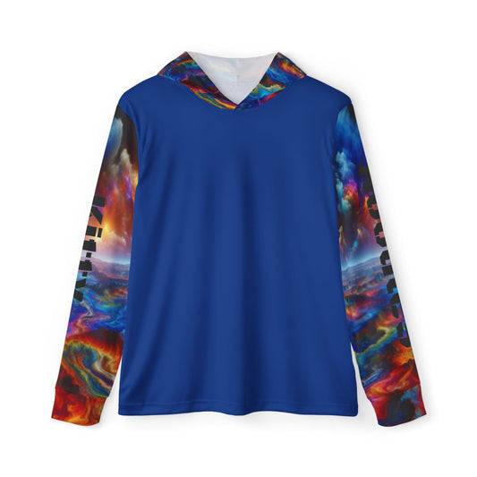 Men's Cosmic Sports Hoodie - Vibrant Warmup Pullover for Active Lifestyle.