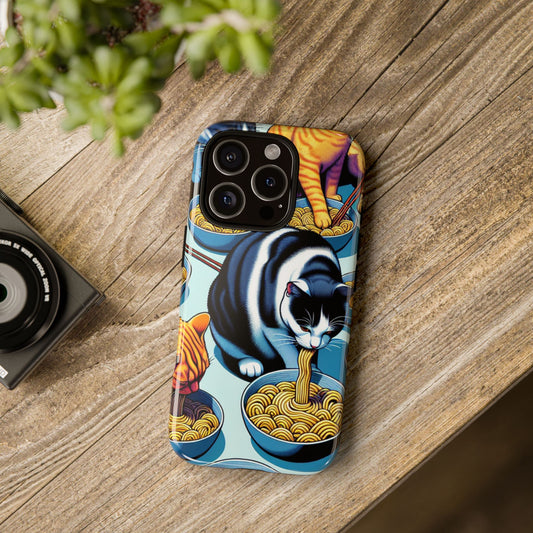Fun Cat Noodle Phone Case - Tough Cases for Cat Lovers.