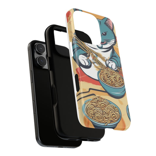 Cute Cat Phone Case - Noodle Lover Design.